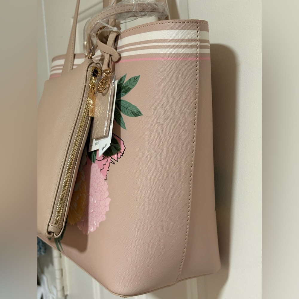 Anne Klein Bonded Large Tote with Pouch - Picture 5 of 17